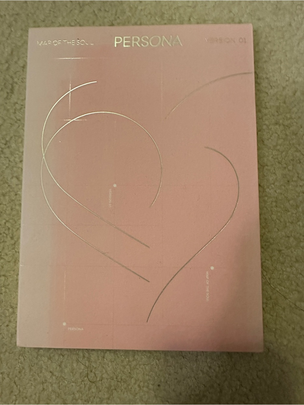 Persona Pink Album Cover with Silver Foil Accents